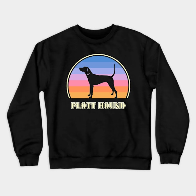 Plott Hound Vintage Sunset Dog Crewneck Sweatshirt by millersye